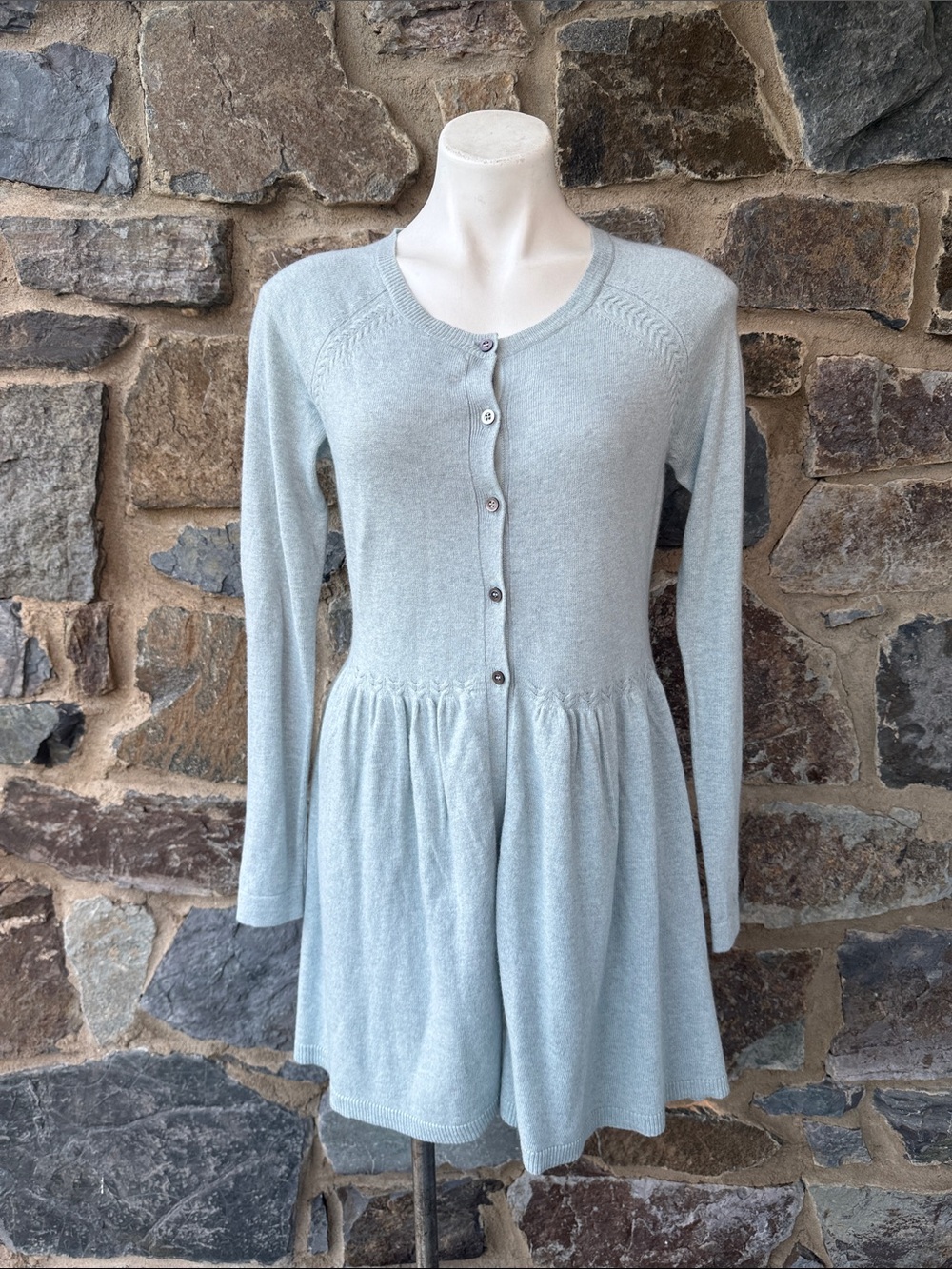Sundance NWOT 'Favorite Days' Long Sleeve Peplum Cardigan in Light Blue Small